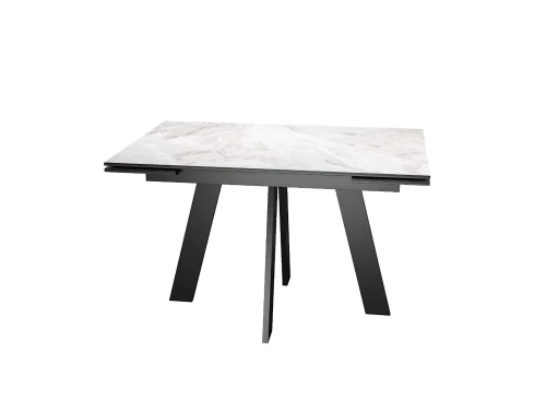Стол DikLine SKM140 Керамика Italian Grey (глянец серый)/опоры черные