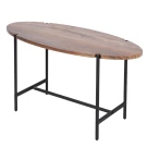 Стол журнальный МеталлАрт М025 коричневый дуб/черный