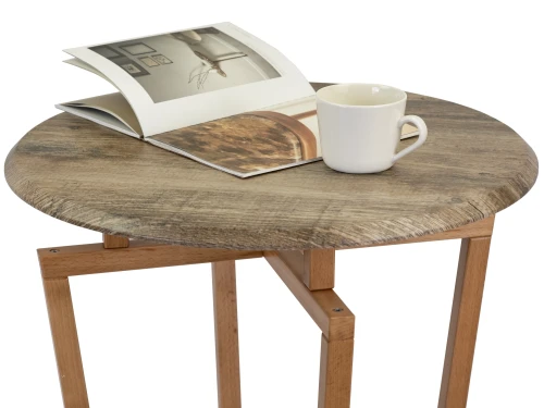 Стол журнальный Рилле 440 пленка дуб крымский состаренный/ бук