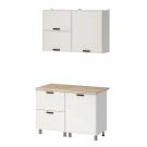 МК Аленушка 1,2м с ящ.в 2 Магнолия Молочный,скоба черный,сонома МК Аленушка 1,2м с ящ.в 2 Магнолия Молочный,скоба черный,сонома