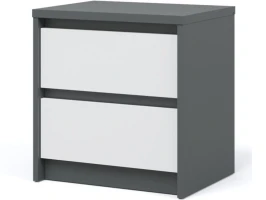 Тумба «Мишель» 2ящ, Антрацит/Белый жемчуг