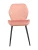DC828 Стул мягкий, ПЫЛЬНО-РОЗОВЫЙ#G62-23 велюр, каркас металл черный КРУГЛЫЙ