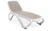 Шезлонг Nardi Omega без подлокотников, бело-коричневый