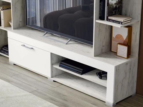 Стенка «Васанта», Софт вайт/Дуб крафт белый