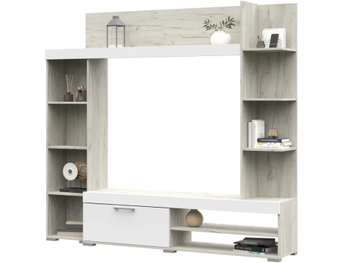 Стенка «Васанта», Софт вайт/Дуб крафт белый