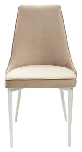 Стул NEPAL-P БЕЖЕВЫЙ #5, велюр/ белый каркас М-City