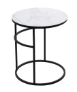 Журнальный столик Френсис Белый мрамор, стекло/ черный M-city