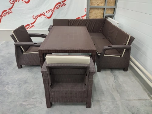 Обеденная группа под искусственный ротанг YALTA LARGE MAXI SET