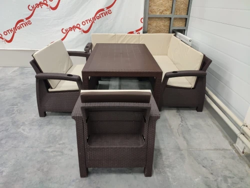 Обеденная группа под искусственный ротанг YALTA LARGE MAXI SET