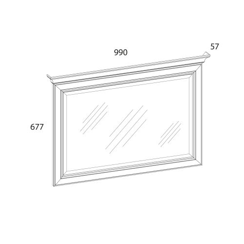 Зеркало навесное 90, MONAKO, цвет Сосна винтаж/дуб анкона