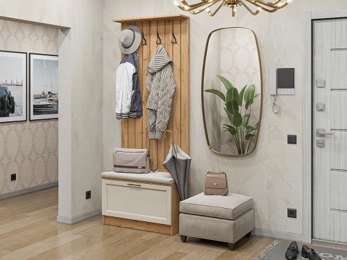 Готовая прихожая Стиль-01 Cream Silkwood Дуб Вотан