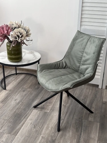 Стул ОСЛО Atmocfera 695 Зеленый / Orakul 695 Зеленый / Черный каркас M-City