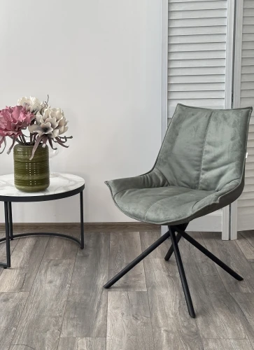 Стул ОСЛО Atmocfera 695 Зеленый / Orakul 695 Зеленый / Черный каркас M-City