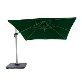 Зонт для сада алюминиевый боковой Данши «Dunshee» без утяжелителя  -  Зеленый