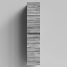 Пенал Бест 30 (2 двери) подвесной, Лиственница структурная контрастно-серая ПВХ 64202, правый