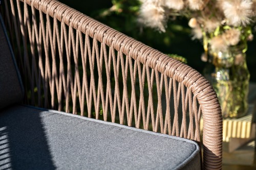 "Канны" лаунж-зона 5-местная плетеная из роупа (веревки), роуп коричневый