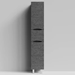 Пенал Лайт 35 напольный, Серый камень ПВХ 57806, правый