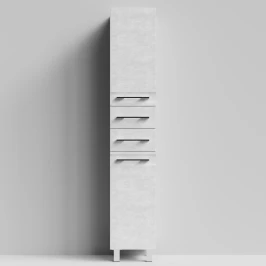 Пенал Мальта 35 напольный, Белый камень ПВХ 57805, правый