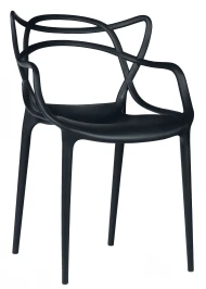 DC459 Стул пластиковый литой, ЧЕРНЫЙ#3010