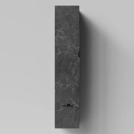 Пенал Марко 30 подвесной, дверь и ящик, ручки Хром, Мрамор Графит софт тач ПВХ 4044-3, левый