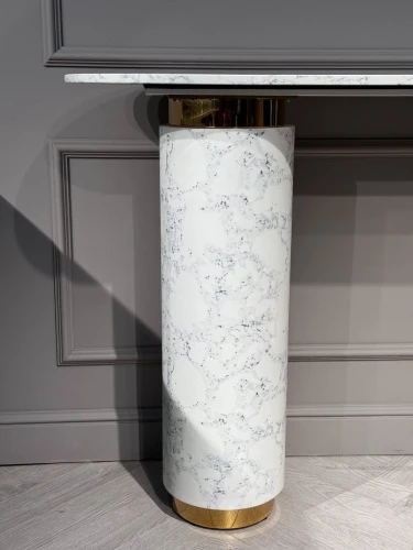 Стол-консоль Прима MC3043-120WH,120х40х85 см, белый мрамор/золото