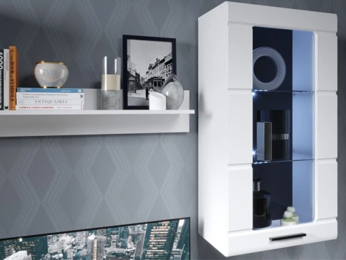 Стенка «Рио-2», Белый жемчуг/белый глянец