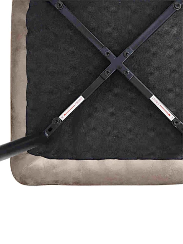 DC209 Стул мягкий, МОККО#G62-13 велюр, каркас металл черный КРУГЛЫЙ