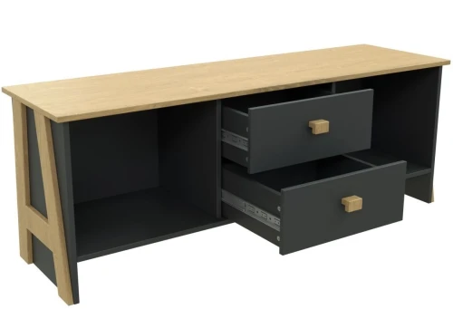 Гостиная «Скандинавия», Антрацит/ дуб наварра