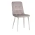 C919/DC809 Стул мягкий, СЕРО-БЕЖЕВЫЙ#h9 велюр, каркас металл белый КРУГЛЫЙ