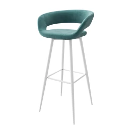 Стул барный Барни Р 900, b15 MINT LUX/БЕЛЫЙ