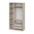 Шкаф распашной с наполнением (7 полок + 2 ящика + штанга) ШК 5 (1200), Меланж