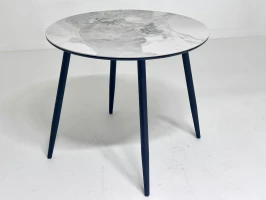 Стол МИЛТОН D89 PANDORA LIGHT  122 BG, керамика / Черный каркас М-City