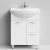 Тумба Колумбия 65 напольный, левый, белый Vodok с раковиной в комплекте