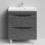 Тумба Лайт 70 напольный, Серый камень ПВХ 57806 Vodok с раковиной в комплекте