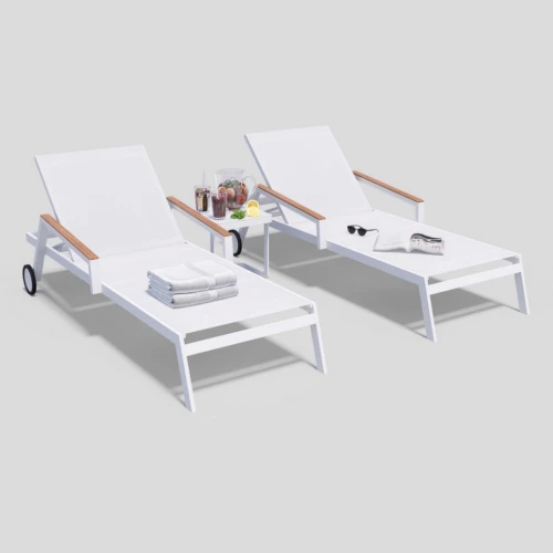 Шезлонг SPONDA белый