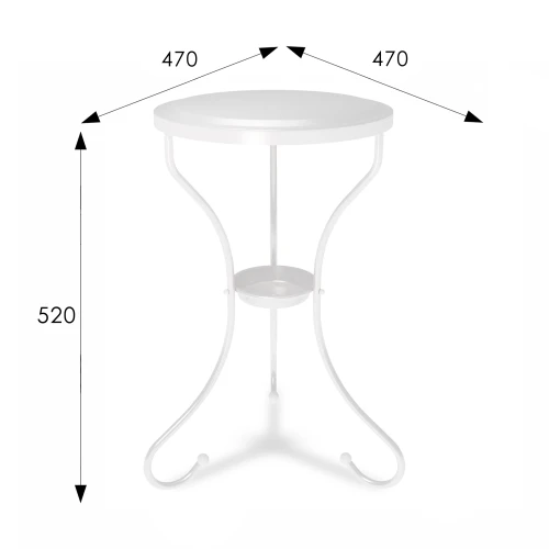 Столик журнальный SHT-CT10 белый муар