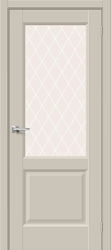 Межкомнатная дверь ПЭТ BRAVO Неоклассик-33 Cream Silk White Сrystal