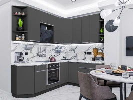 Кухонный гарнитур Фьюжн-04 Stormy Silk-Graphite