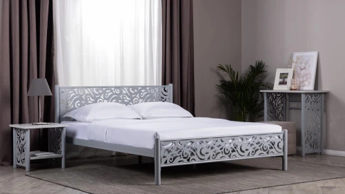 Кровать Парма 160*200, серая