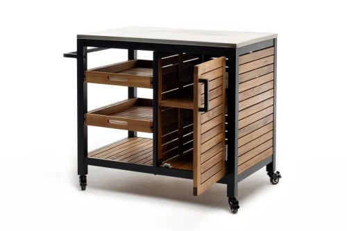 Стол сервировочный NOURD столешница нержавеющая сталь  Joygarden