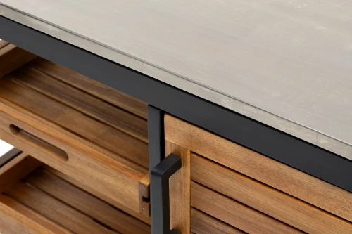 Стол сервировочный NOURD столешница нержавеющая сталь  Joygarden