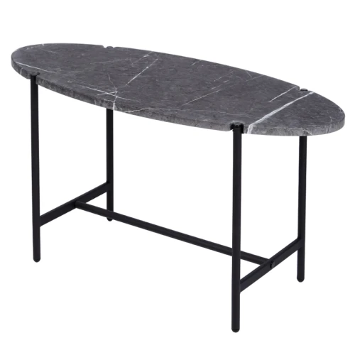 Стол журнальный МеталлАрт М025 черный мрамор/черный