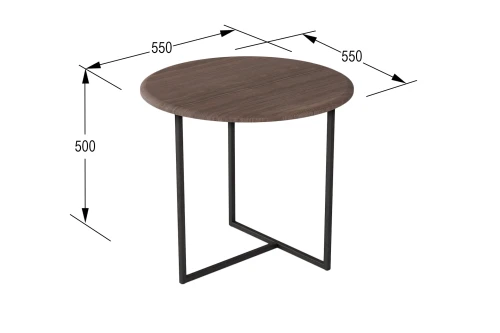 Стол журнальный Альбано акация/чёрный