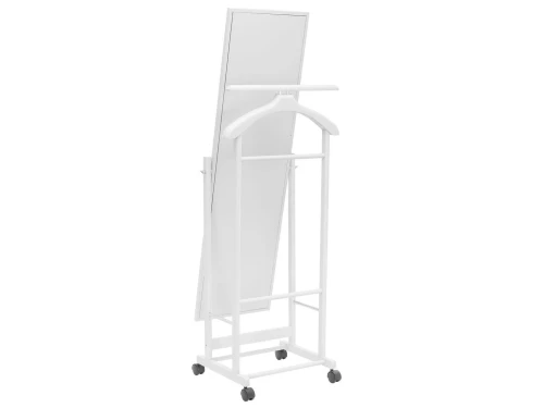 Вешалка костюмная с зеркалом на колесах В 24Н белый