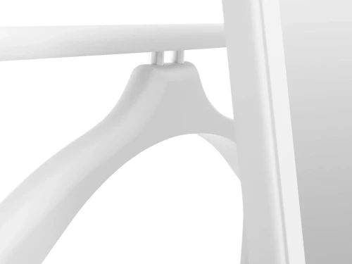 Вешалка костюмная с зеркалом на колесах В 24Н белый