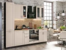 Прямая модульная кухня Лофт-02 Cream Silk Graphite 2140*2400*600