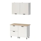 МК Аленушка 1,2м с ящ. Лаванда Молочный,скоба черный,сонома МК Аленушка 1,2м с ящ. Лаванда Молочный,скоба черный,сонома