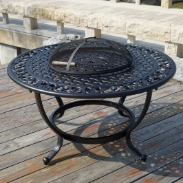 Стол с мангалом из литого алюминия