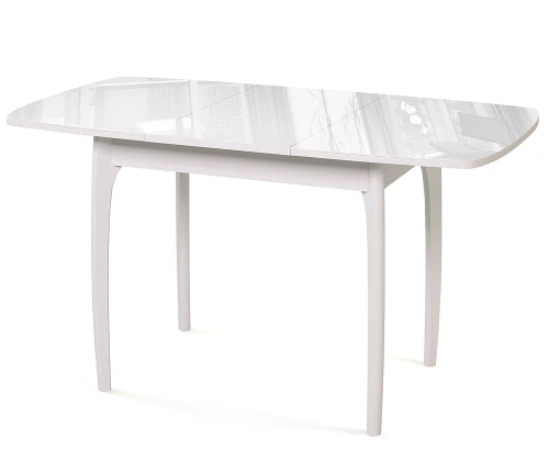 Стол DikLine M40 белый/стекло белое optiwhite