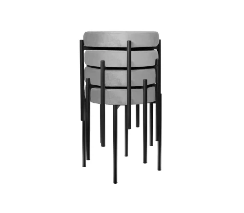 Комплект 2 шт. Табурет DikLine, B22 GREY, ножки черные